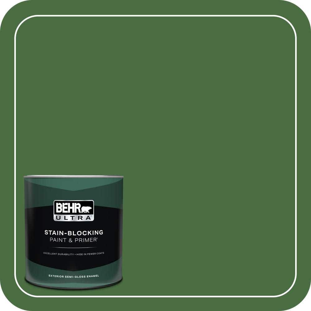 BEHR ULTRA 1 qt. #S-H-440 Pine Scent Semi-Gloss Enamel Exterior Paint & Primer