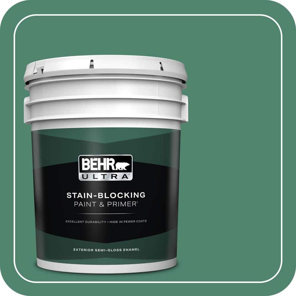 BEHR ULTRA 5 gal. #480D-6 Billiard Room Semi-Gloss Enamel Exterior Paint & Primer