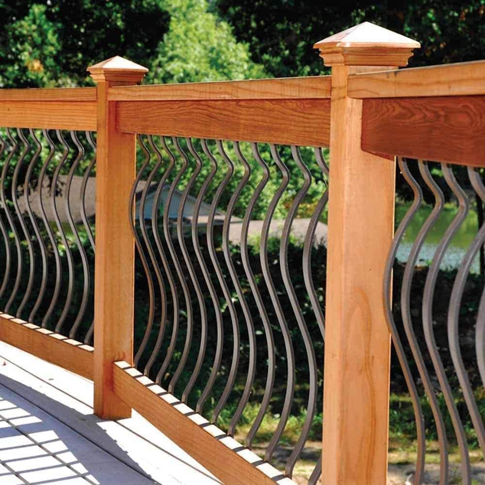 Afoxsos 32 in. H x 3 in. W Black Iron Stair Railing Kit Heavy Duty Deck Balusters with Screws 26 Pack Outdoor Porch Aluminum (3)