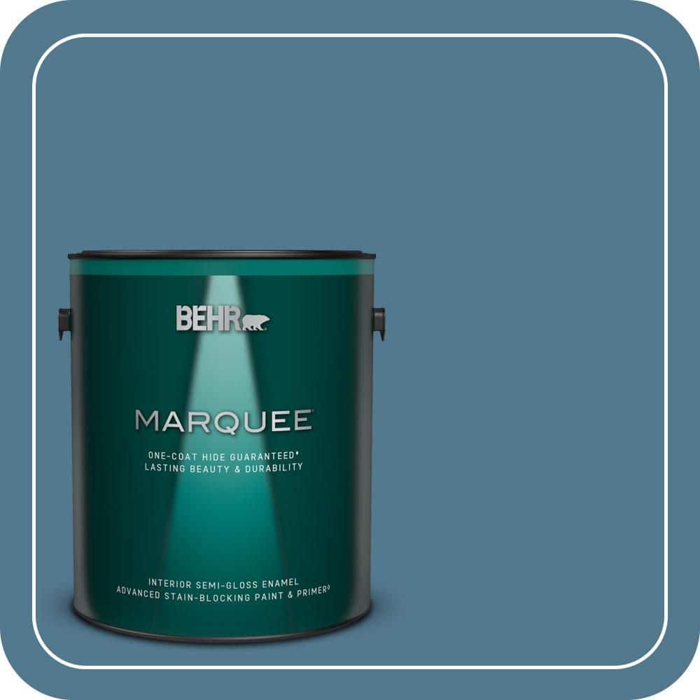BEHR MARQUEE 1 gal. #PPU14-03 Cayman Bay Semi-Gloss Enamel Interior Paint & Primer