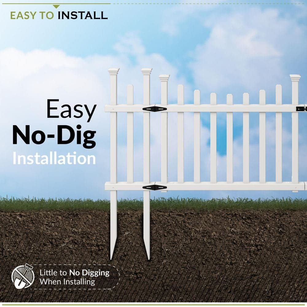 Zippity Outdoor Products 5.2 ft. x 2.5 ft. White Vinyl Madison Fence Gate (3)