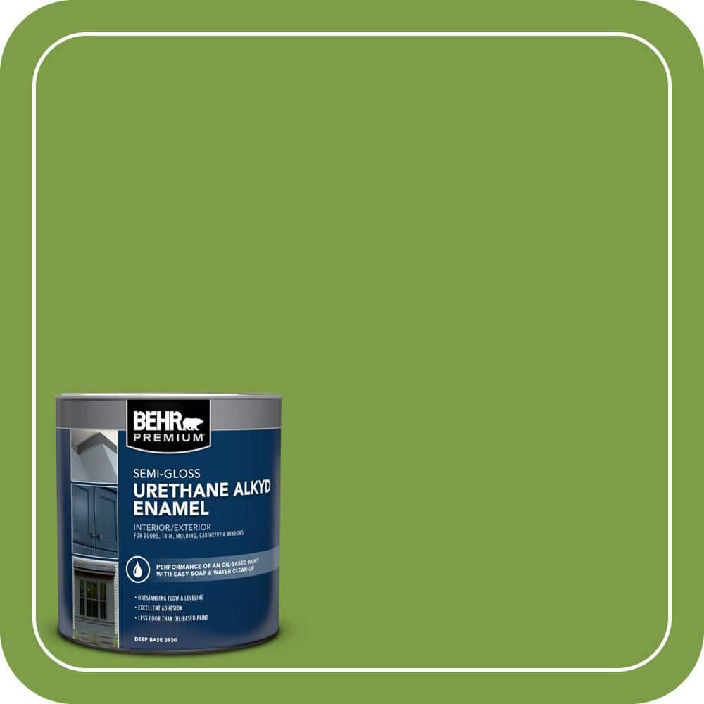 BEHR PREMIUM 1 qt. #420B-7 Pepper Grass Semi-Gloss Enamel Urethane Alkyd Interior/Exterior Paint (1)