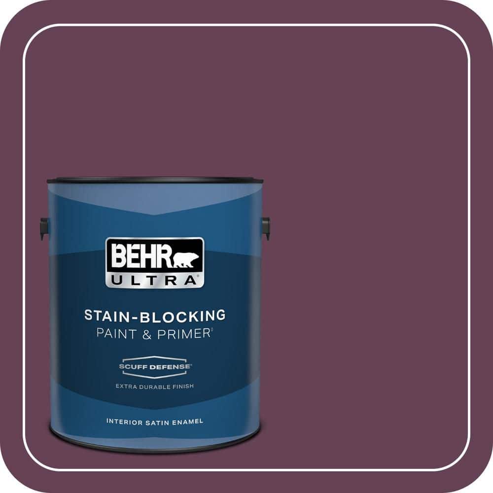 BEHR ULTRA 1 gal. #S-G-690 Delicious Berry Extra Durable Satin Enamel Interior Paint & Primer