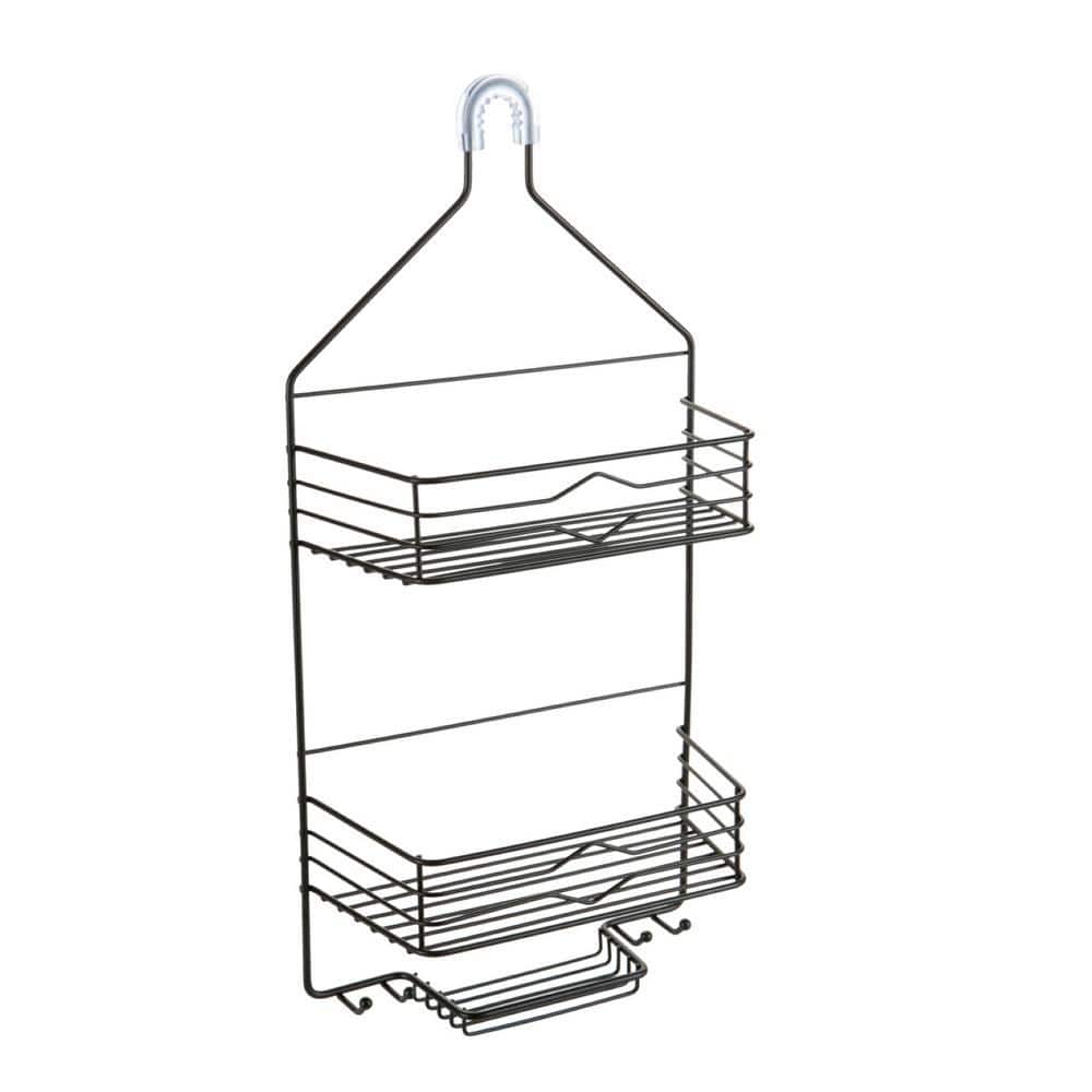 m MODA at home enterprises ltd. Jacob 21.2 in. x 10.75 in. Over-the-Shower Caddy in Black