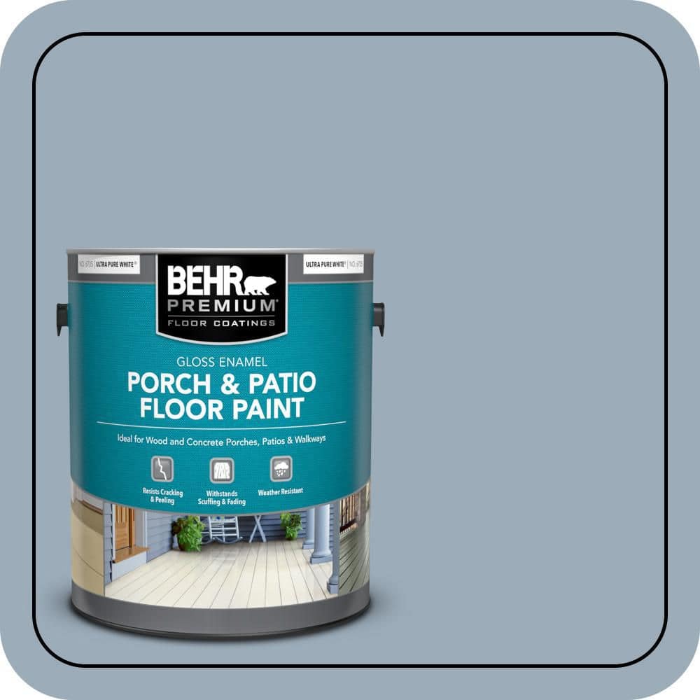 BEHR PREMIUM 1 gal. #570F-4 Blue Willow Gloss Enamel Interior/Exterior Porch and Patio Floor Paint
