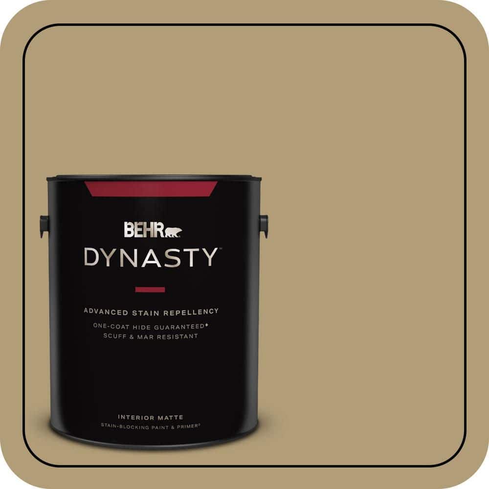 BEHR DYNASTY 1 gal. #S320-5 Ginger Tea One-Coat Hide Matte Interior Stain-Blocking Paint & Primer