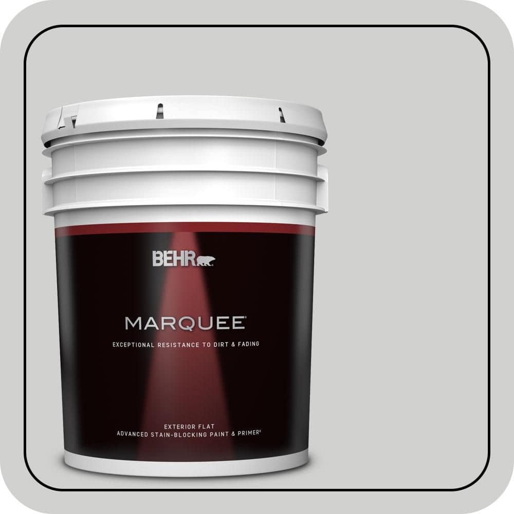 BEHR MARQUEE 5 gal. #N520-1 White Metal Flat Exterior Paint & Primer