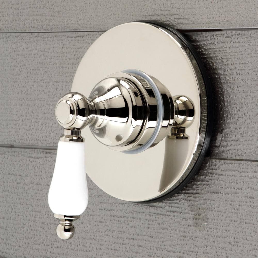 Kingston Brass Single-Handle 1-Hole Wall Mount Three-Way Diverter Valve with Trim Kit in Polished Nickel (2)