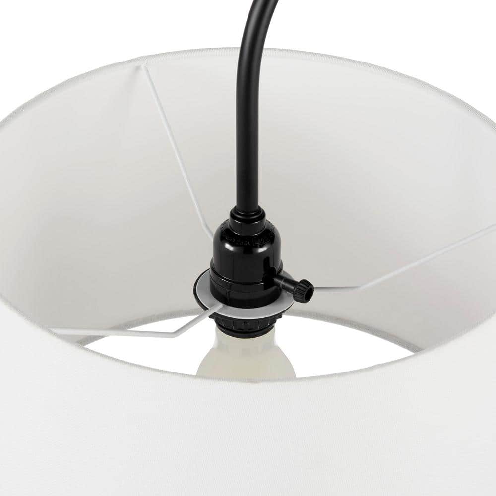 Hampton Bay Carver 58 in. Black Downbridge Floor Lamp (3)