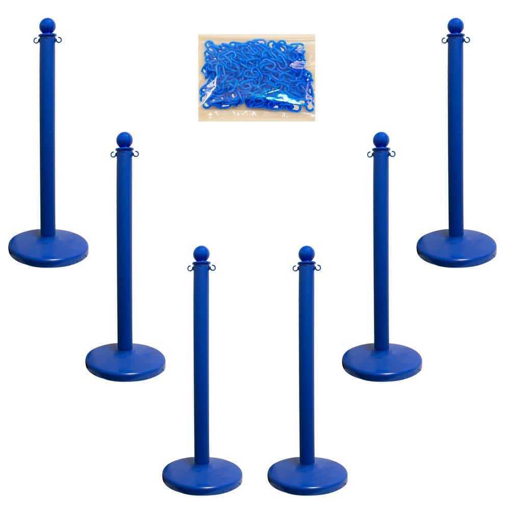 Mr. Chain Medium Duty Blue Stanchion and Chain Kit