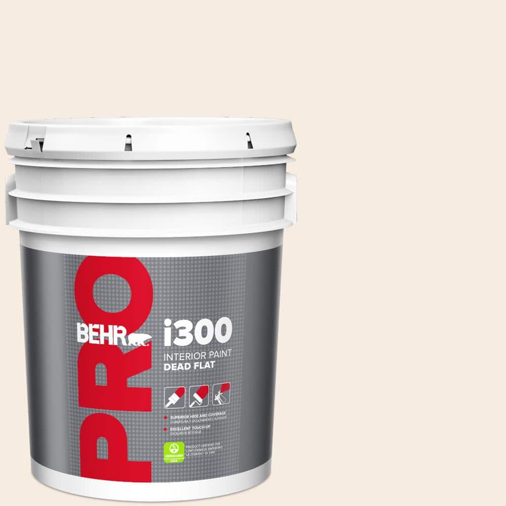 BEHR PRO 5 gal. #PWN-33 Edwardian Lace Dead Flat Interior Paint
