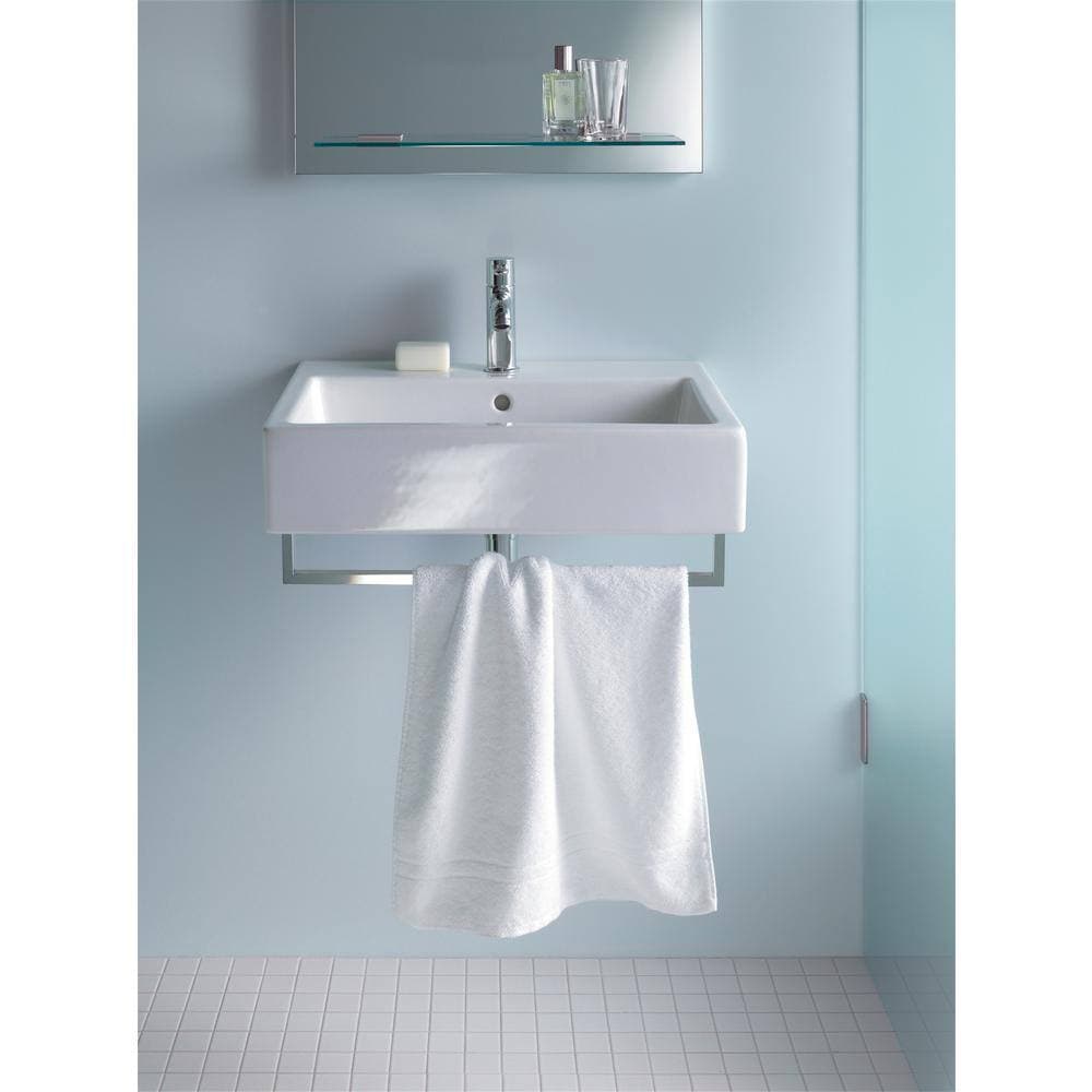 Duravit Vero 6.5 in. Wall-Mounted Rectangular Bathroom Sink in White (2)