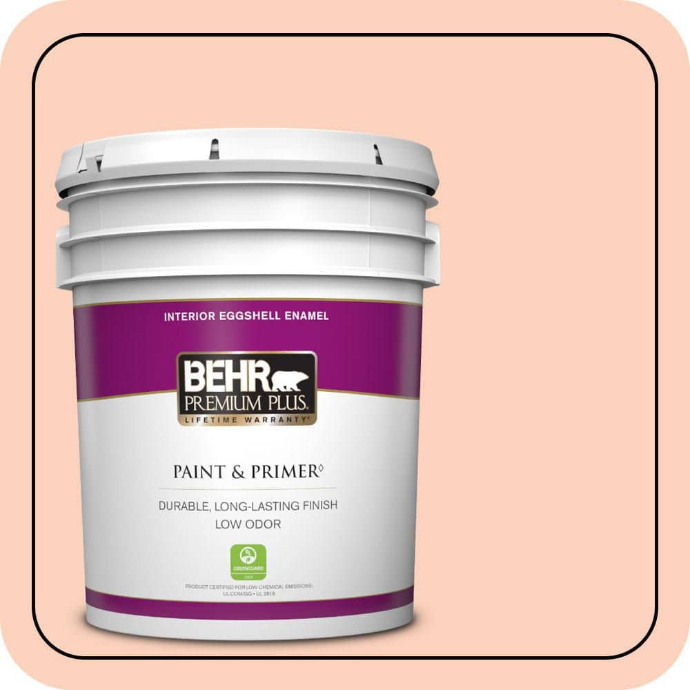 BEHR PREMIUM PLUS 5 gal. #P190-2 Fahrenheit Eggshell Enamel Low Odor Interior Paint & Primer