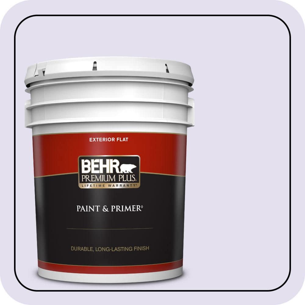 BEHR PREMIUM PLUS 5 gal. #P560-1 Blissful Flat Exterior Paint & Primer