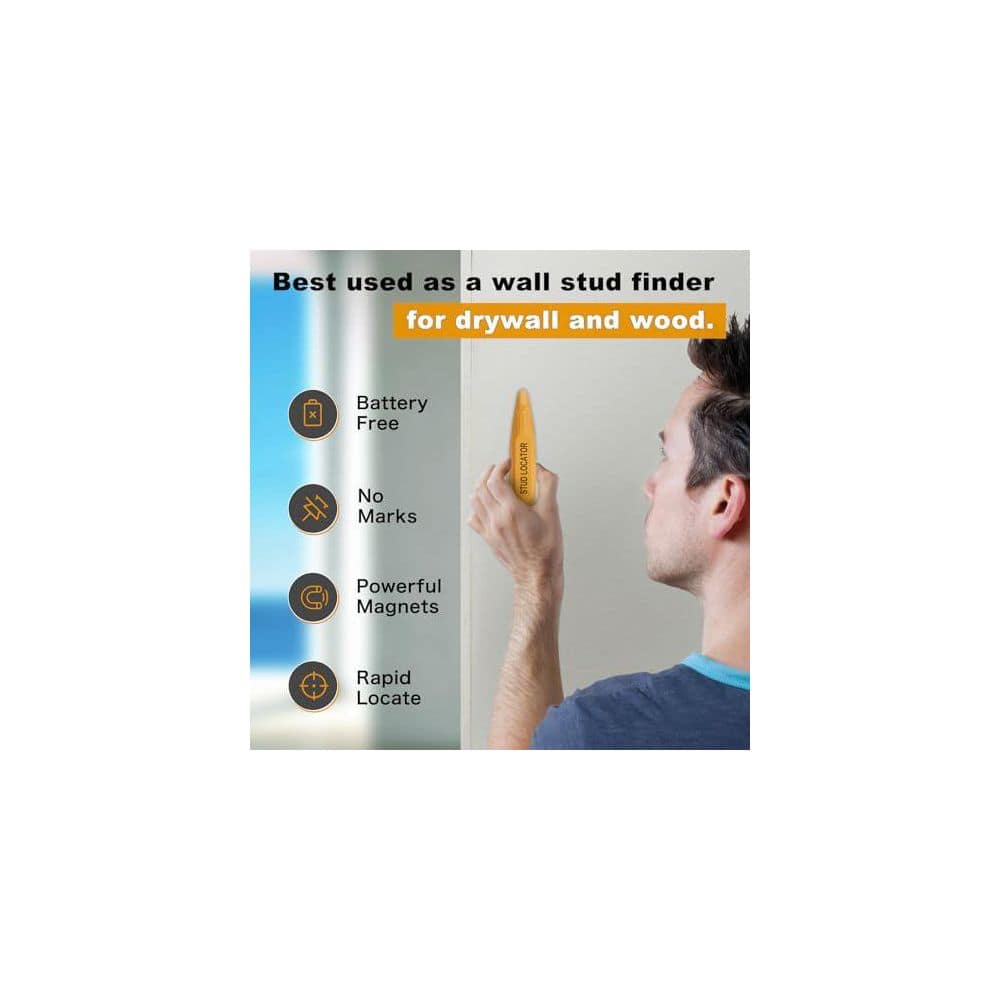 Unbranded Magnetic Stud Finder Easy Use No Batteries Required Powerful Magnet Locates Screws Nails Metal Studs Drywall Wood (2)