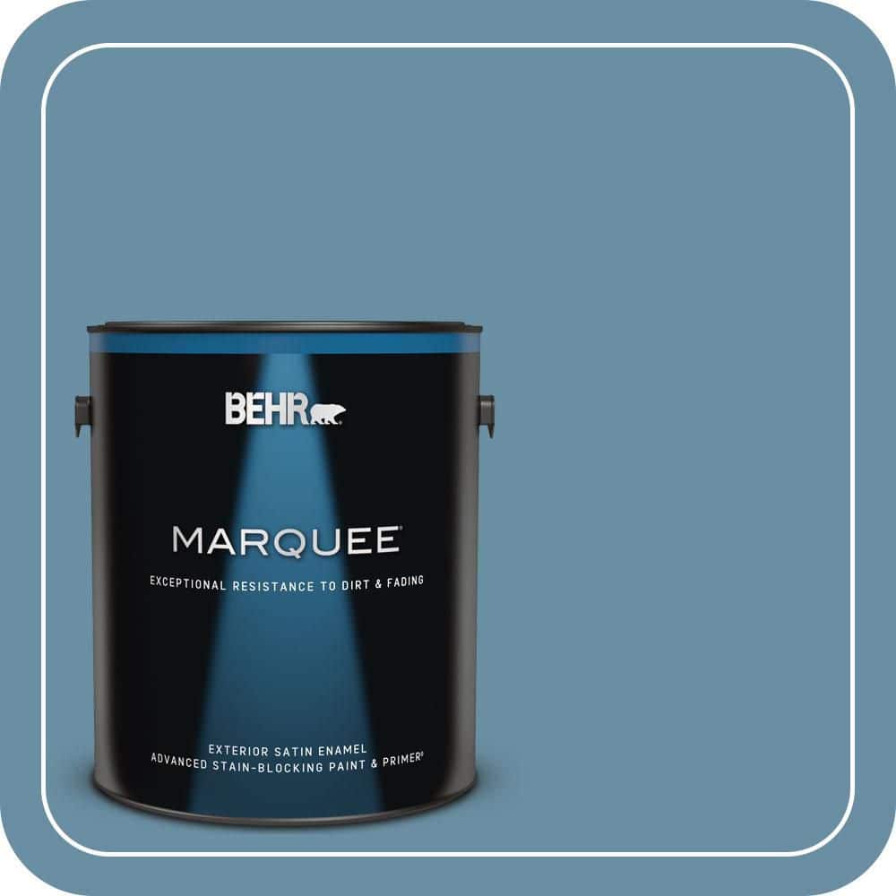 BEHR MARQUEE 1 gal. #PPU14-04 French Court Satin Enamel Exterior Paint & Primer