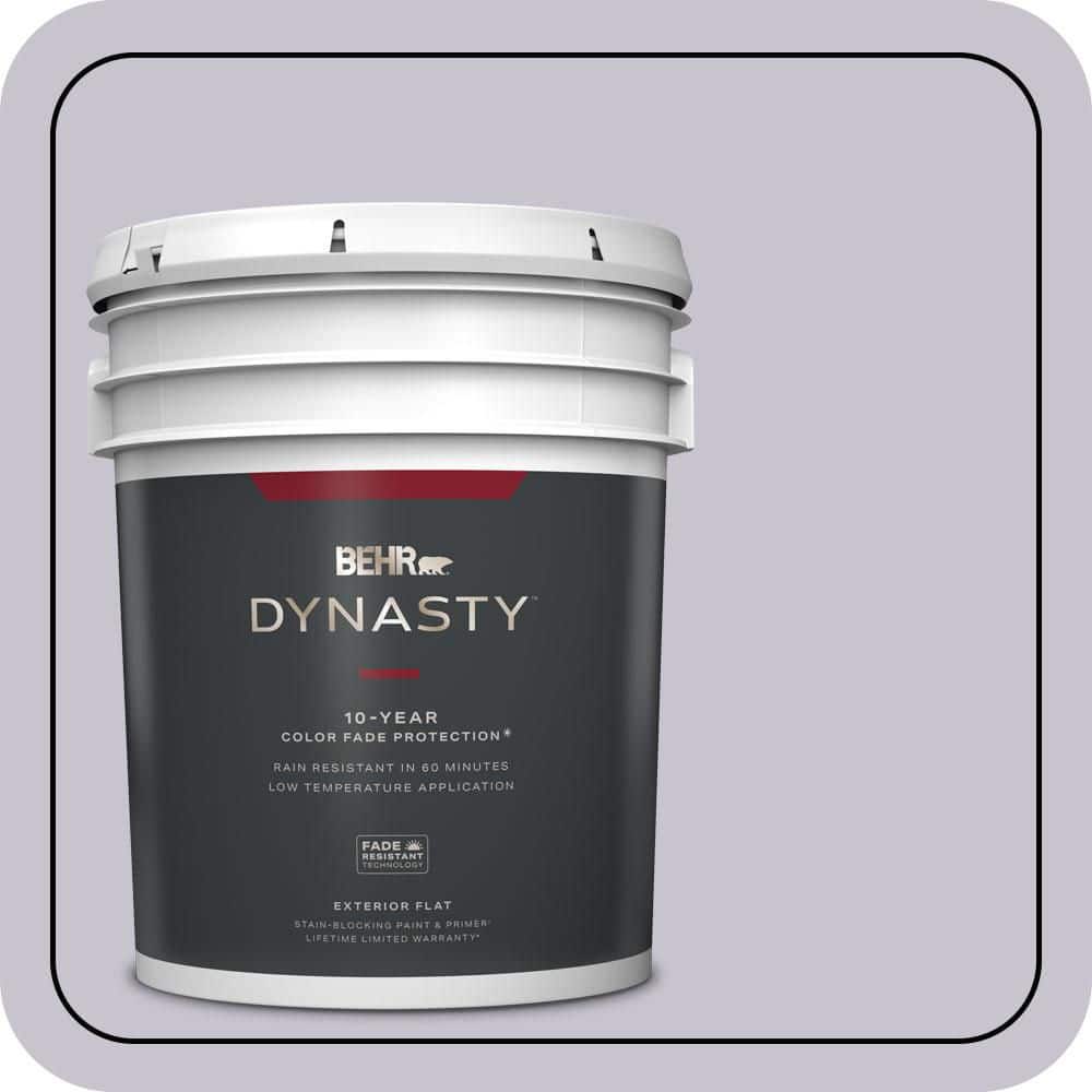 BEHR DYNASTY 5 gal. #N560-1 Posture and Pose Flat Exterior Stain-Blocking Paint & Primer