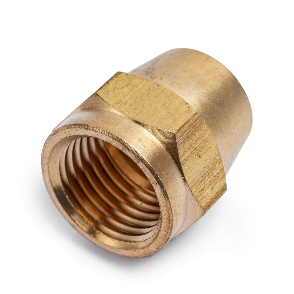 LTWFITTING 5/16 in. Flare Brass SAE 45° Flare Short Rod Nuts (10-Pack) (3)