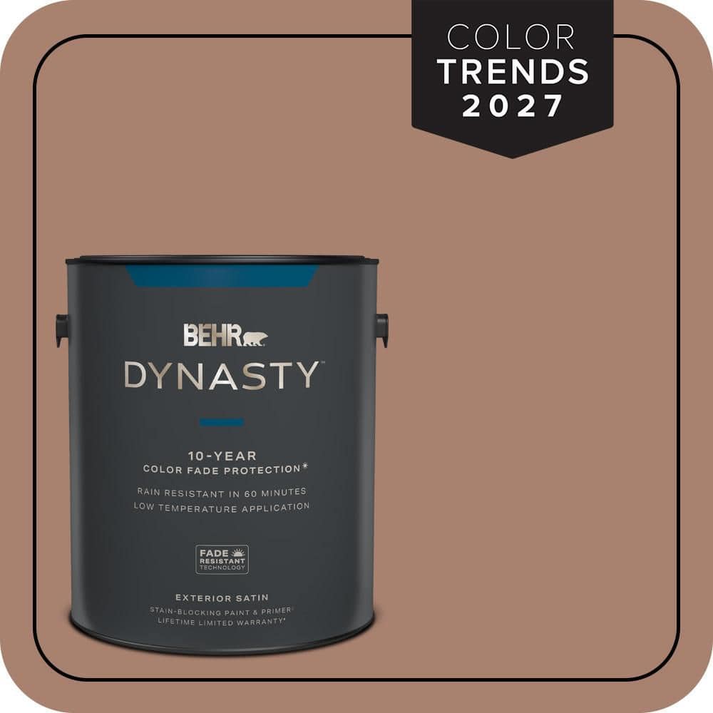 BEHR DYNASTY 1 gal. #S190-5 Cocoa Nutmeg Satin Enamel Exterior Stain-Blocking Paint & Primer