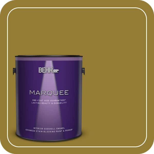 BEHR PREMIUM PLUS #M320-7 Thai Curry Flat Low Odor & Primer (2)