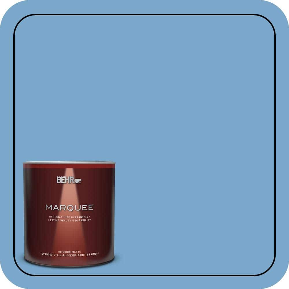 BEHR MARQUEE 1 qt. #M520-4 Mirror Lake One-Coat Hide Matte Interior Paint & Primer