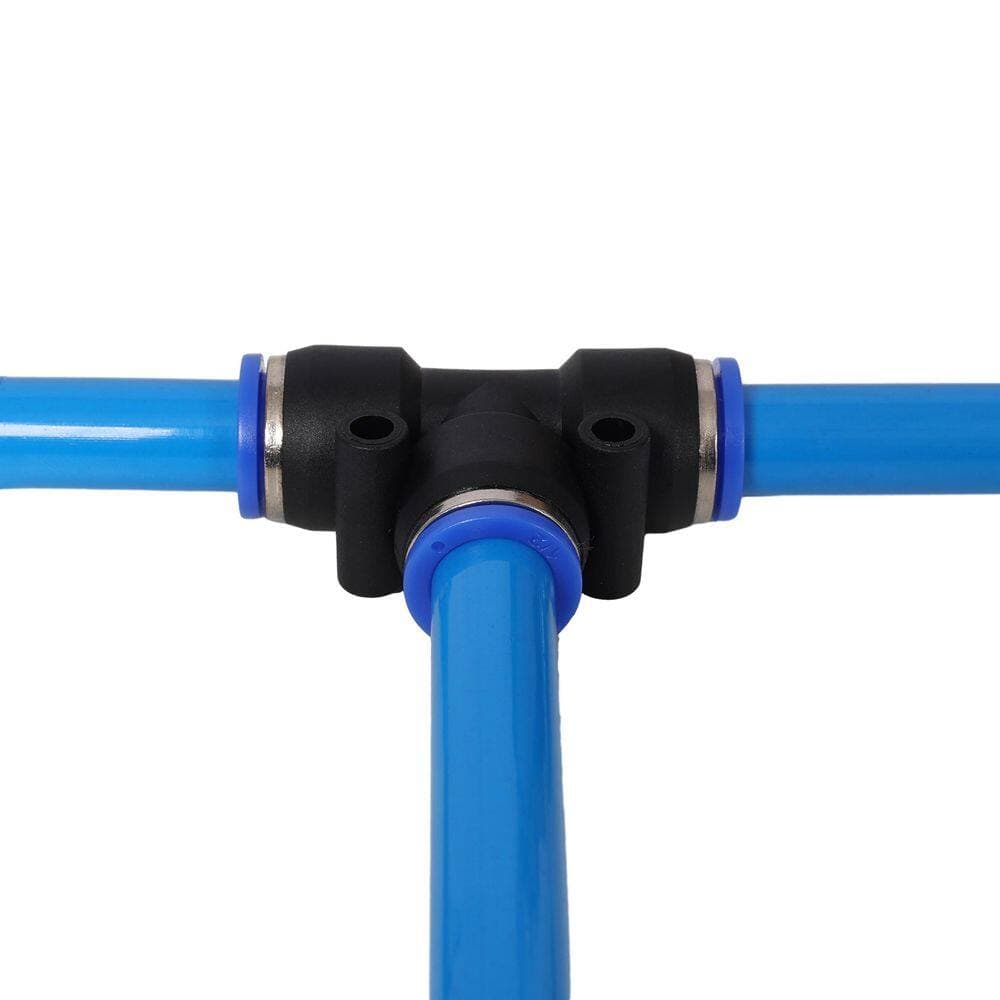 Amucolo 1/2 in. OD x 60 ft. PU Air Tube Kit,Garage Air Compressor Accessories Kit,Industrial Type Quick Connect Coupler and Plug (3)