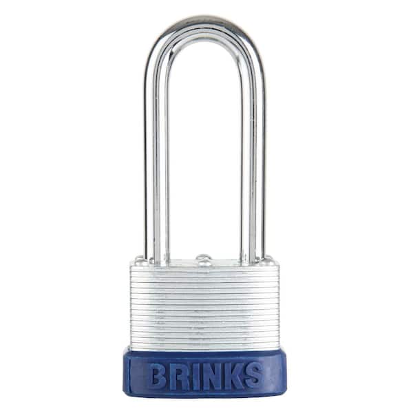 Brinks 1-1/8 in. (44 mm) Laminated Steel Keyed Padlock, 2-1/2 in. Shackle (2)