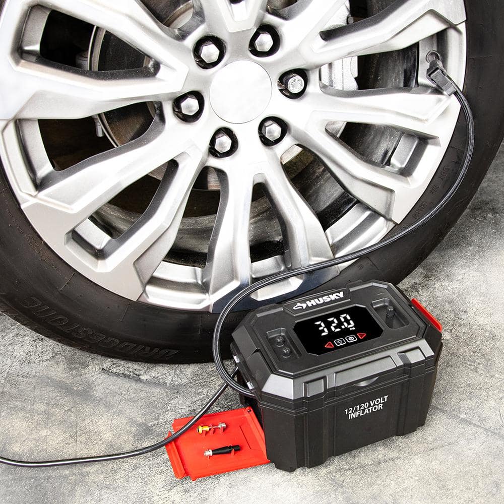 Husky 12-Volt/120-Volt Home & Auto Tire Inflator (3)