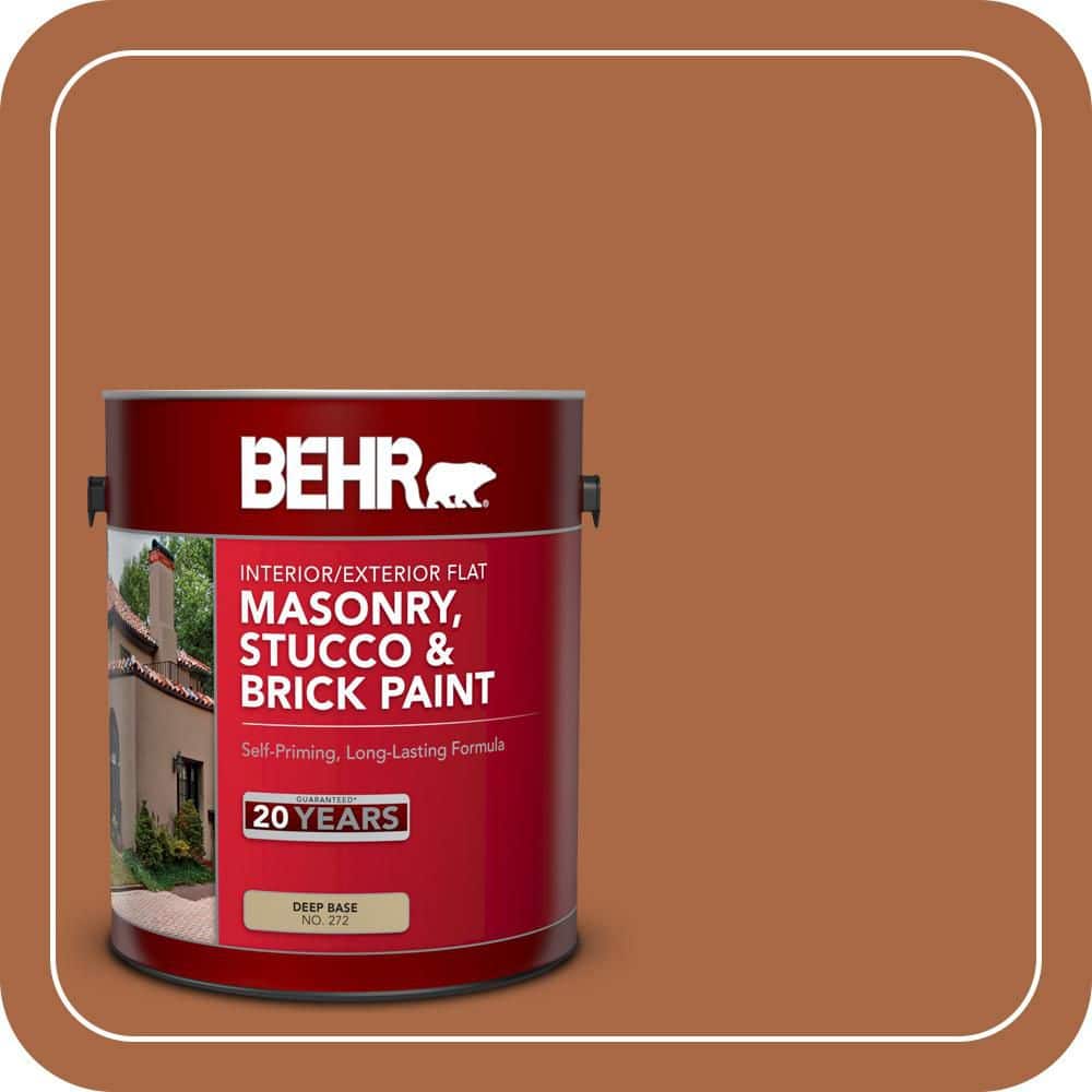 BEHR 1 gal. #PPU3-16 Maple Glaze Flat Interior/Exterior Masonry, Stucco and Brick Paint