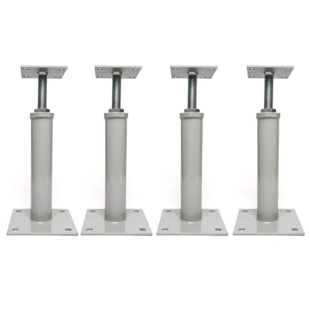 Laybus Grey Alloy Steel 11.8 in.-16 in. Adjustable House Floor Jacks Post 9920 lb. to 6860 lb. for Temporary Support (1)