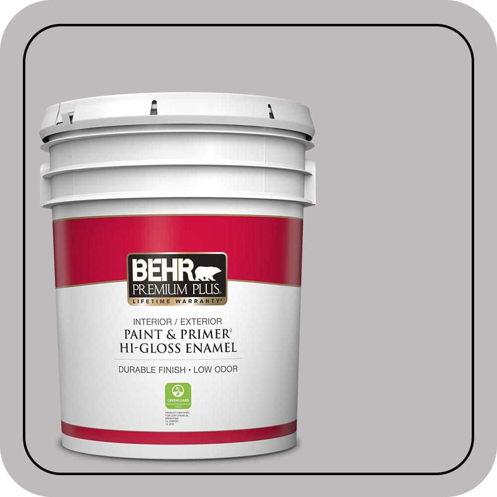 BEHR PREMIUM PLUS 5 gal. #PPU16-11 Grape Creme Hi-Gloss Enamel Interior/Exterior Paint & Primer (1)