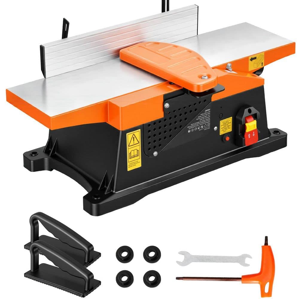 VEVOR 6 in. Benchtop Jointer 2 HP 12000 RPM 12-Blade Spiral Cutterhead