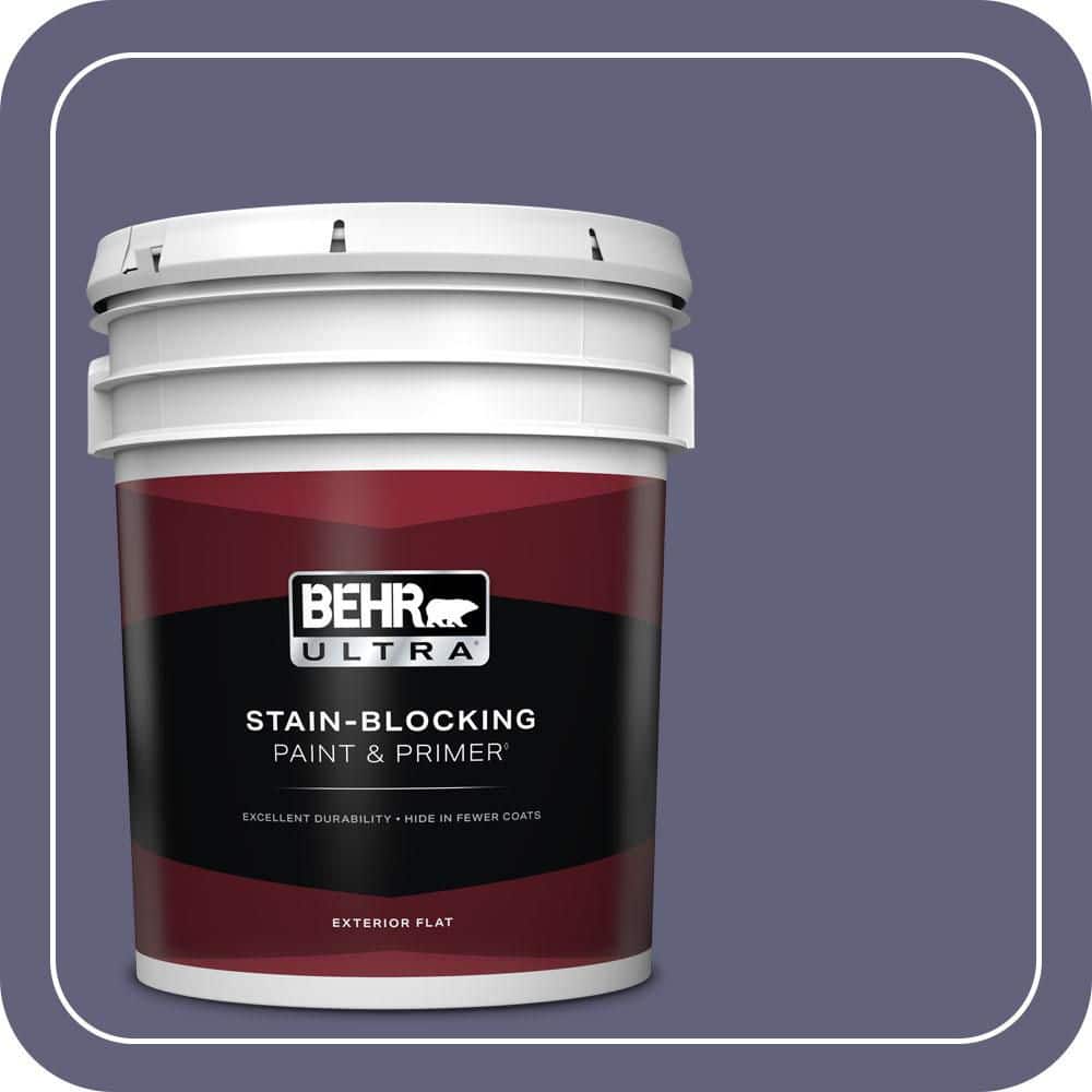 BEHR ULTRA 5 gal. #PMD-44 Twilight Dusk Flat Exterior Paint & Primer