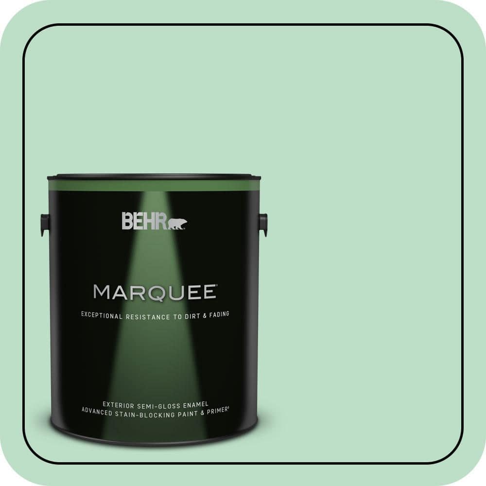 BEHR MARQUEE 1 gal. #470C-3 Spirited Green Semi-Gloss Enamel Exterior Paint & Primer