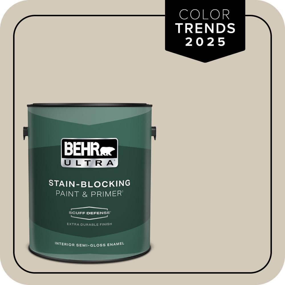 BEHR ULTRA 1 gal. Designer Collection #DC-010 Even Better Beige Extra Durable Semi-Gloss Enamel Interior Paint & Primer