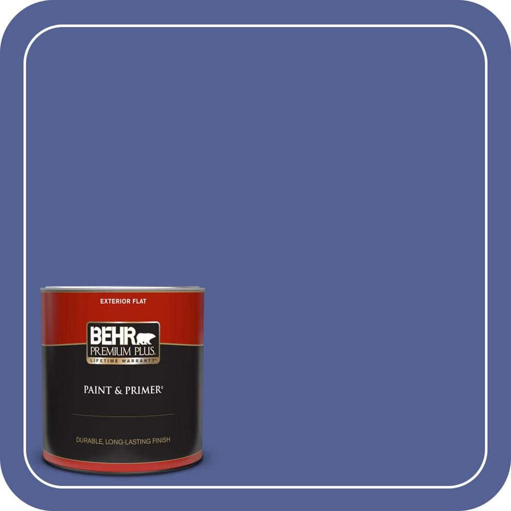 BEHR PREMIUM PLUS 1 qt. #610B-7 Breathtaking Flat Exterior Paint & Primer