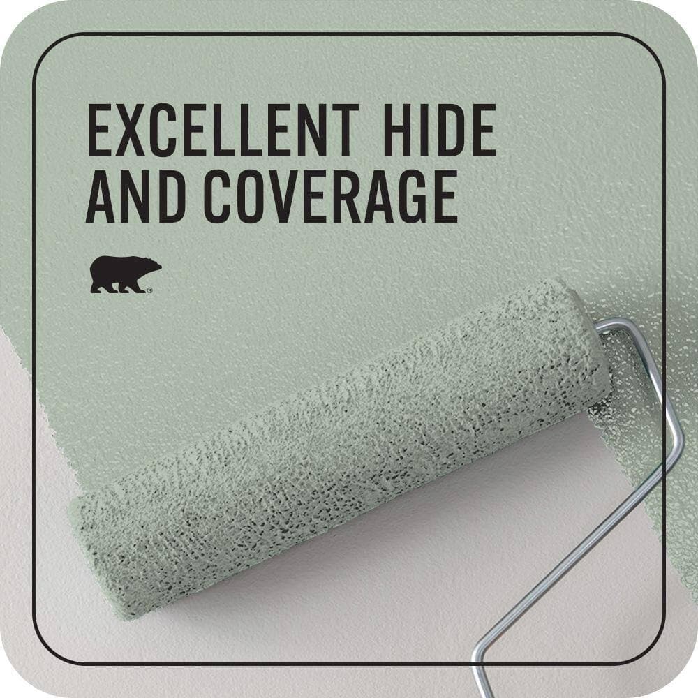 BEHR PREMIUM PLUS #N400-3 Flagstaff Green Flat Interior/Exterior Paint & Primer Color Sample (4)
