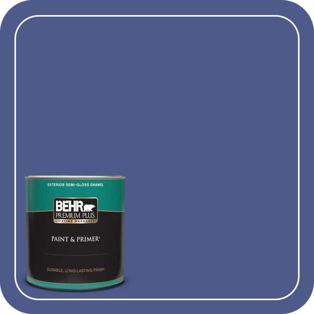 BEHR PREMIUM PLUS 1 qt. #S-G-610 Gem Semi-Gloss Enamel Exterior Paint & Primer