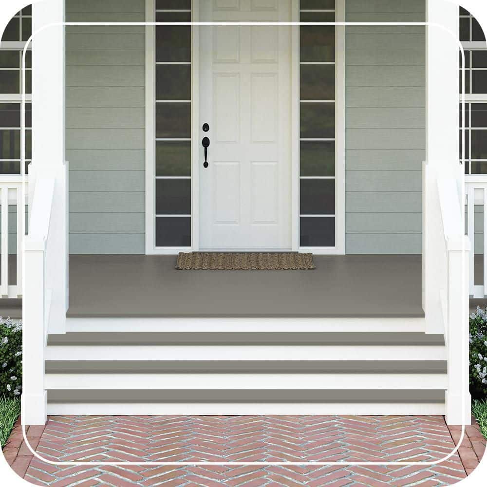 BEHR PREMIUM 1 gal. #BXC-55 Concrete Sidewalk Textured Low-Lustre Enamel Interior/Exterior Porch and Patio Anti-Slip Floor Paint (3)