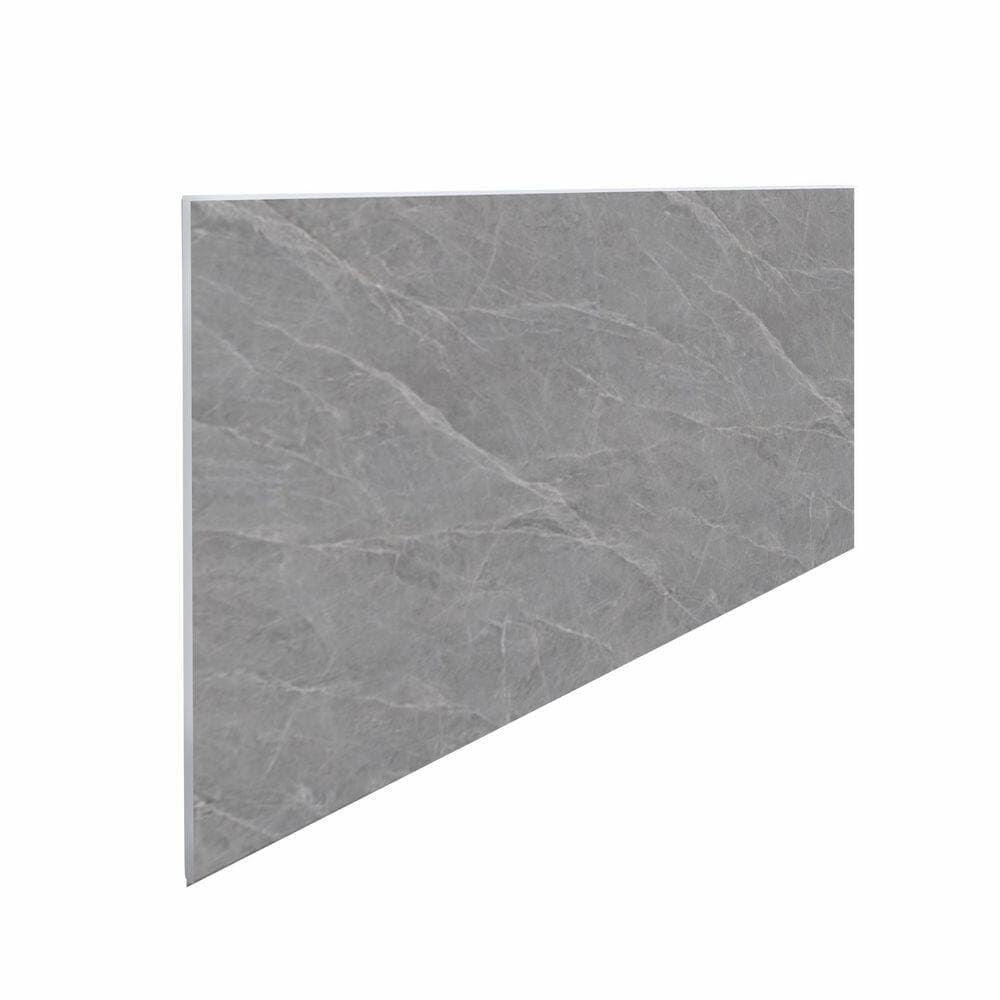 Dundee Deco Falkirk Irvine II, 1/8 in. x 2 ft. x 4 ft. Gray Matte SPC PVC Decorative Wall Paneling, Faux Stone, 4-Pack (2)