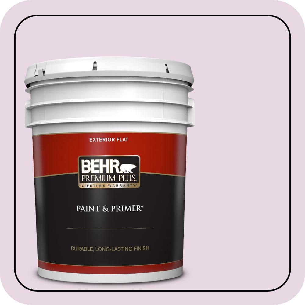 BEHR PREMIUM PLUS 5 gal. #CE-03 Unfading Dusk Flat Exterior Paint & Primer (1)