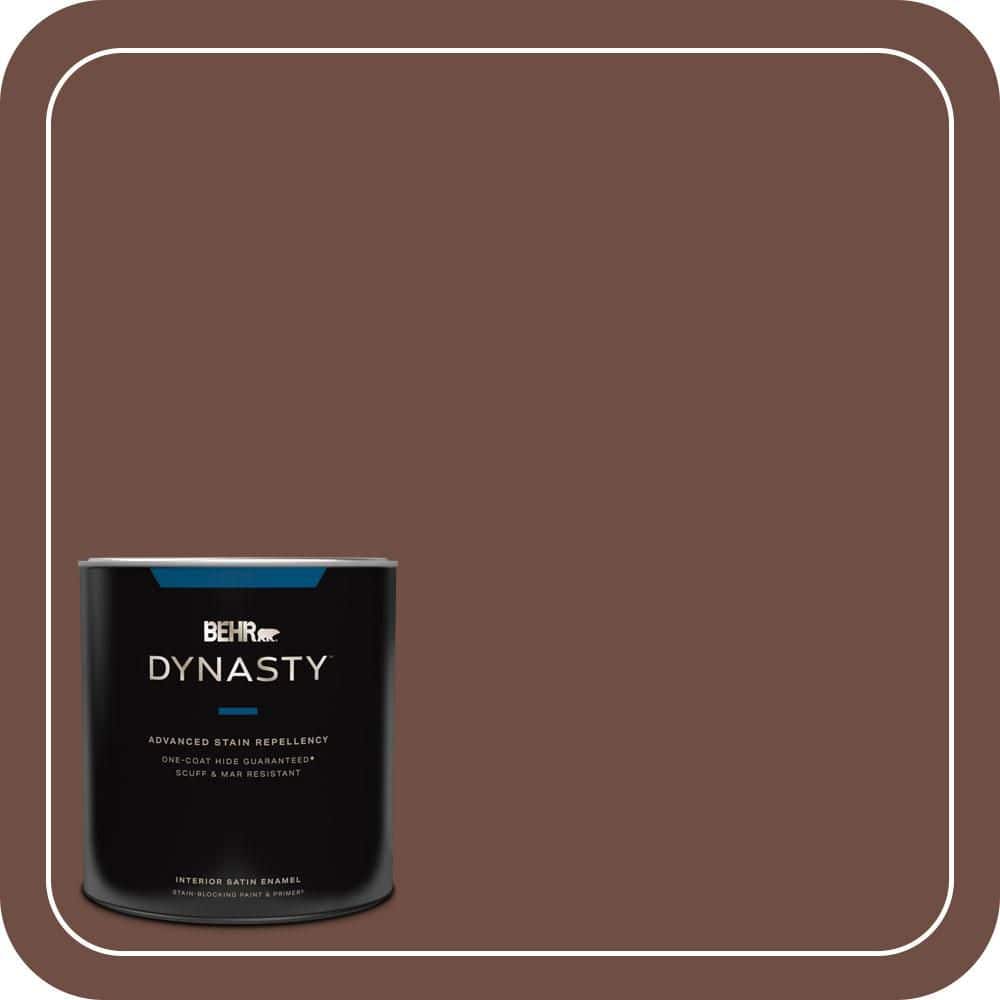 BEHR DYNASTY 1 qt. #S-G-750 Chocolate Sprinkle Satin Enamel Interior Stain-Blocking Paint and Primer