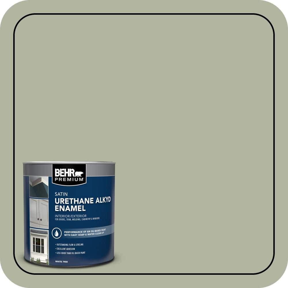BEHR PREMIUM 1 qt. #PPU11-09 Environmental Satin Enamel Urethane Alkyd Interior/Exterior Paint (3)