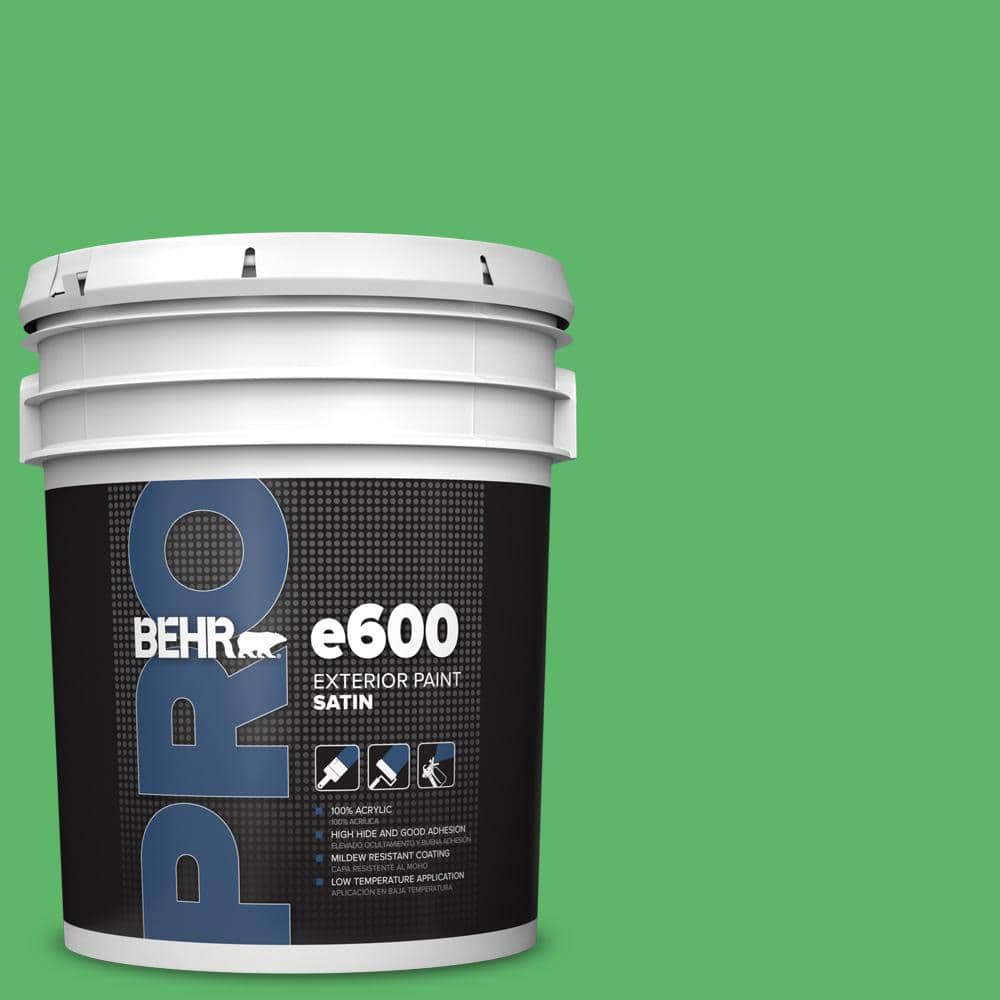 BEHR PRO 5 gal. #P390-6 Lawn Party Satin Exterior Paint