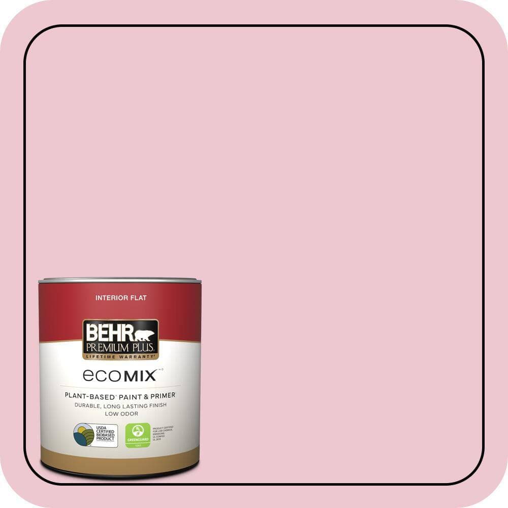 BEHR PREMIUM PLUS 1 qt. #M140-2 Funny Face Flat EcoMix Plant-Based Interior Paint & Primer (1)