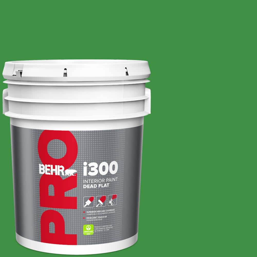 BEHR PRO 5 gal. #440B-7 Par Four Green Dead Flat Interior Paint