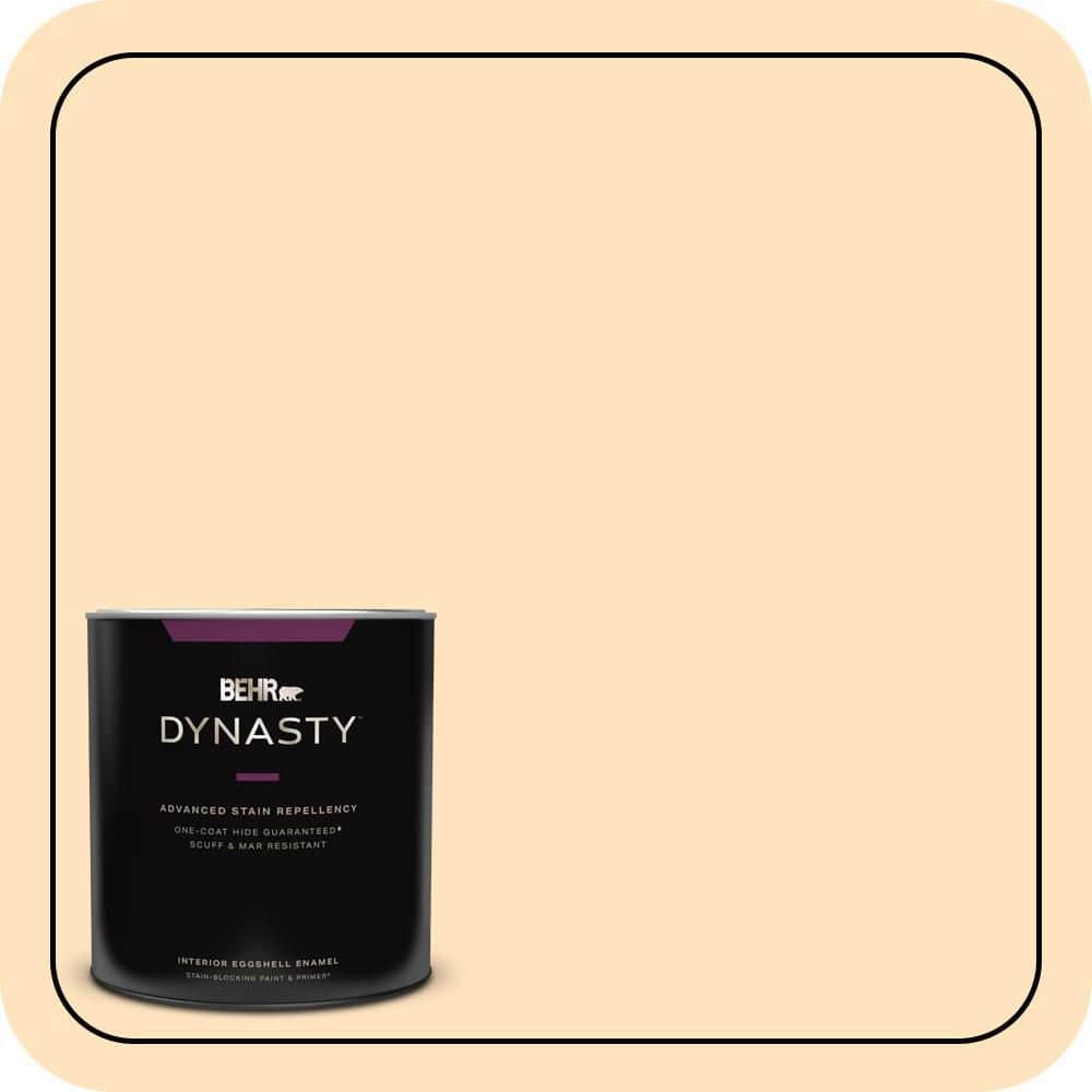 BEHR DYNASTY 1 qt. #P240-1 Cheese Powder Eggshell Enamel Interior Stain-Blocking Paint & Primer