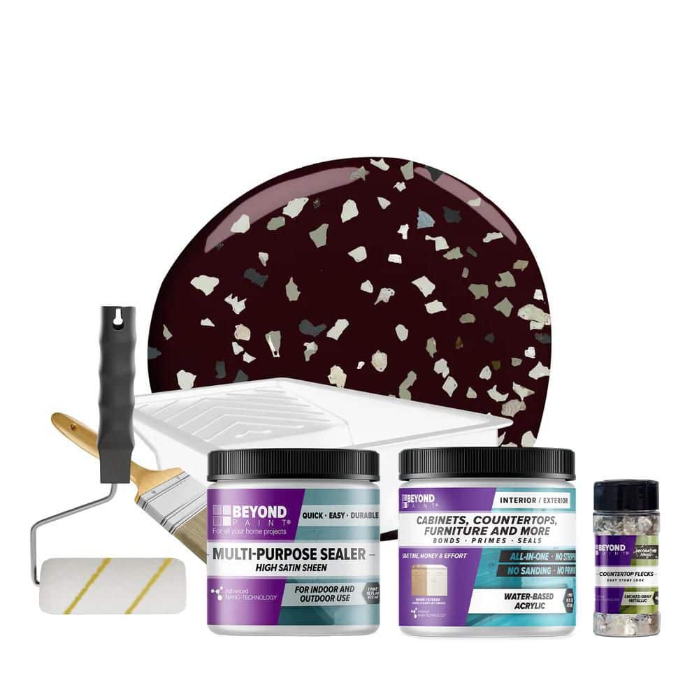 BEYOND PAINT Countertop Kit and Smoked Gray Flecks