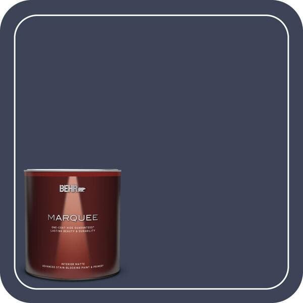 BEHR MARQUEE 1 qt. #600F-7 Soulful Music Matte Interior Paint & Primer (2)