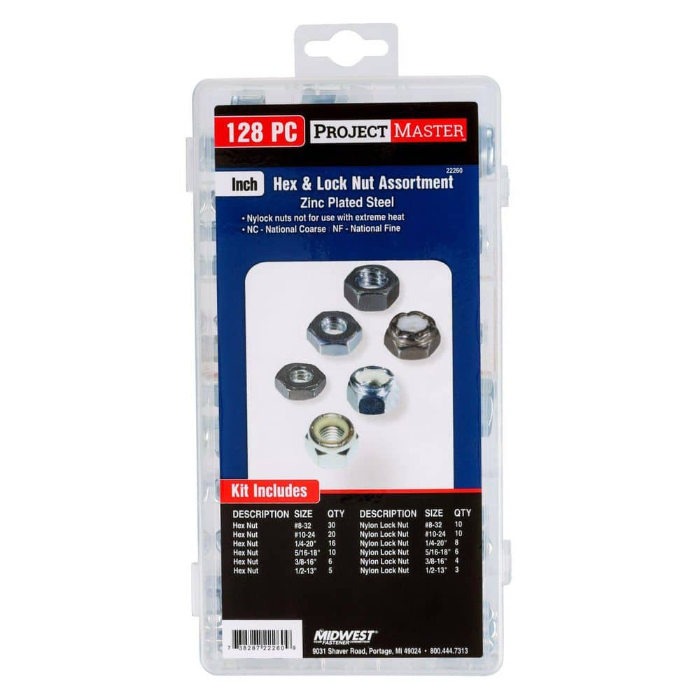 PROJECT MASTER Hex and Lock Nut Assortment Kit